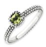 Picture of Silver Fashion Ring Cushion-Cut Peridot Stone