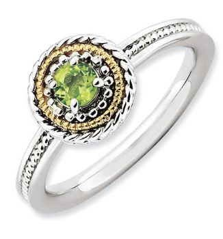 Picture of Silver Fashion Ring Peridot Stone
