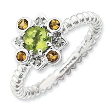 Picture of Silver Fashion Ring Peridot