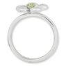 Picture of Silver Flower Ring Round Peridot Stone