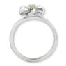 Picture of Silver Flower Ring Round Peridot Stone