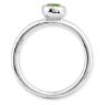 Picture of Silver Ring Low Set 5 mm Round Peridot Stone