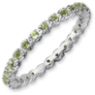 Picture of Silver Stackable Ring Round Peridot Stones