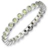 Picture of Silver Stackable Ring Round Peridot Stones