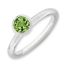 Picture of Silver  Ring Round Swarovski Peridot Stone