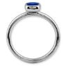 Picture of Silver Ring 1 Cushion-Cut Created Sapphire Stone