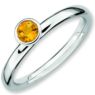 Picture of Sterling Silver Ring High set 4 mm Round Citrine Stone