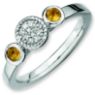 Picture of Sterling Silver Ring Citrine Stones