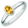 Picture of Sterling Silver Ring 1 Oval Citrine Stone