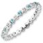 Picture of Silver Ring Blue Topaz & Diamond Stones