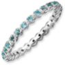 Picture of Silver Stackable Ring Blue Topaz stones 
