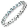 Picture of Silver Stackable Ring Band Blue Topaz stones 