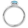 Picture of Silver Ring 1 Cushion Cut Blue Topaz stone