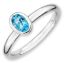 Picture of Silver Ring 1 Oval Blue Topaz stone