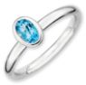 Picture of Silver Ring 1 Oval Blue Topaz stone