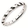 Picture of Sterling Silver Stackable Black & White Diamond Ring