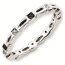 Picture of Sterling Silver Stackable Black & White Diamond Ring