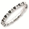 Picture of Sterling Silver Stackable Black & White Diamond Ring