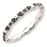 Picture of Sterling Silver Stackable Black & White Diamond Ring