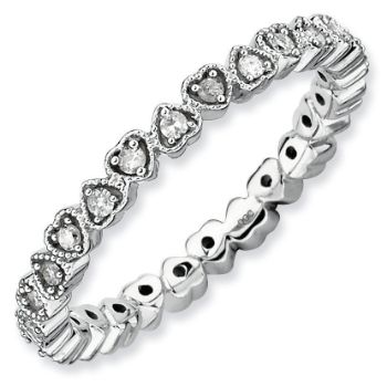 Picture of Silver Stackable Diamond Ring