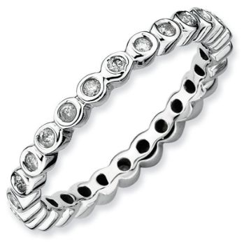 Picture of Silver Stackable Diamond Ring