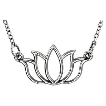 Picture of 14K Gold Petite Lotus 18" Necklace