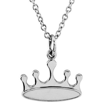 Picture of 14K Gold Petite Crown 18" Necklace