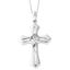 Picture of Abide In Him, Silver Cross Pendant