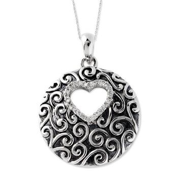 Picture of Silver Antiqued Pendant, The Heart Of A Family
