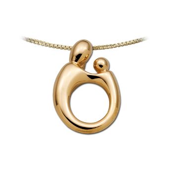 Picture of Large Mother Child Pendant 14K Yellow Gold