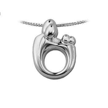 Picture of Large Family Twin Pendant 14K White Gold