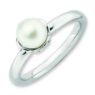 Picture of Silver Ring Rhodium Plated White Freshwater Pearl