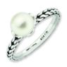 Picture of Silver Ring Antiqued White Freshwater Pearl