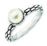 Picture of Silver Ring Antiqued White Freshwater Pearl