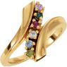 Picture of Gold 1 to 7 Stones Mother's Ring