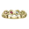 Picture of Gold 1 to 7 Stones Mother's Ring