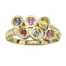 Picture of Gold 1 to 7 Stones Mother's Ring