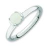 Picture of Silver Natural White Agate Stone Ring