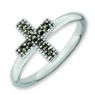 Picture of Silver Stackable Expressions Marcasite Cross Ring