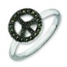 Picture of Silver Stackable Expressions Marcasite Peace Sign Ring