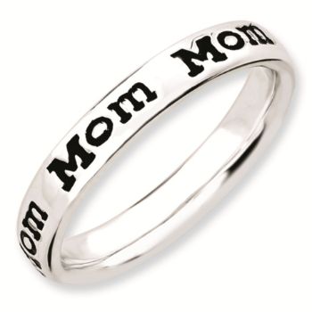 Picture of Sterling Silver Stackable Mom Ring