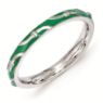 Picture of Sterling Silver Stackable Ring Green Enamel