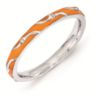 Picture of Sterling Silver Stackable Ring Orange  Enamel