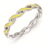 Picture of Sterling Silver Stackable Ring Yellow Enamel