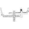 Picture of Diamond Sideway Cross Necklace