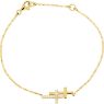 Picture of Diamond Sideway Cross Necklace