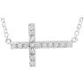 Picture of Diamond Sideway Cross Necklace