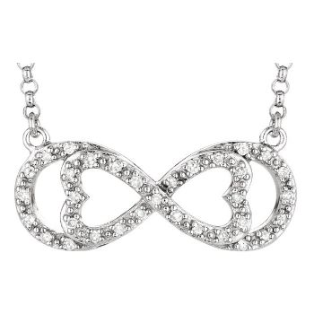 Picture of Love For Infinity Diamond Silver Necklace