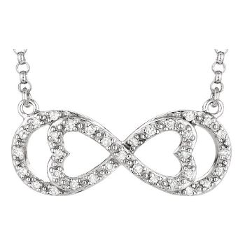 Picture of Love For Infinity Diamond Silver Necklace