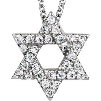 Picture of Petite Star of David Diamond Necklace